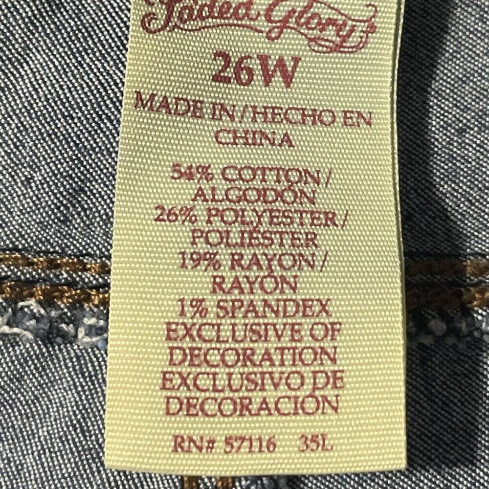 Faded Glory Jeans Women's straight leg Stretch SZ/ 26 - Picture 12 of 12